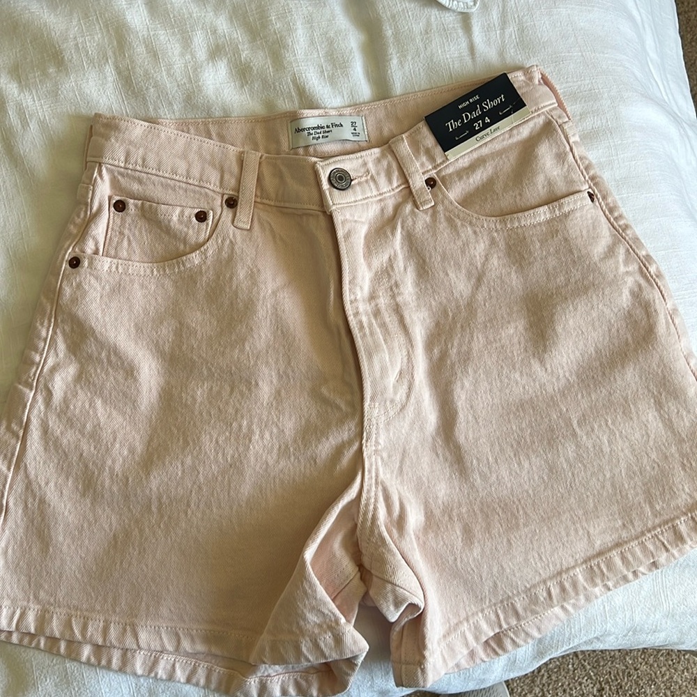 Abercrombie & Fitch Pink Jean Shorts
